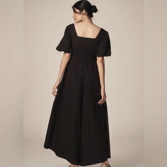 Maeve Puff Sleeve Smocked Jumpsuit #200 - Picture 2 of 5